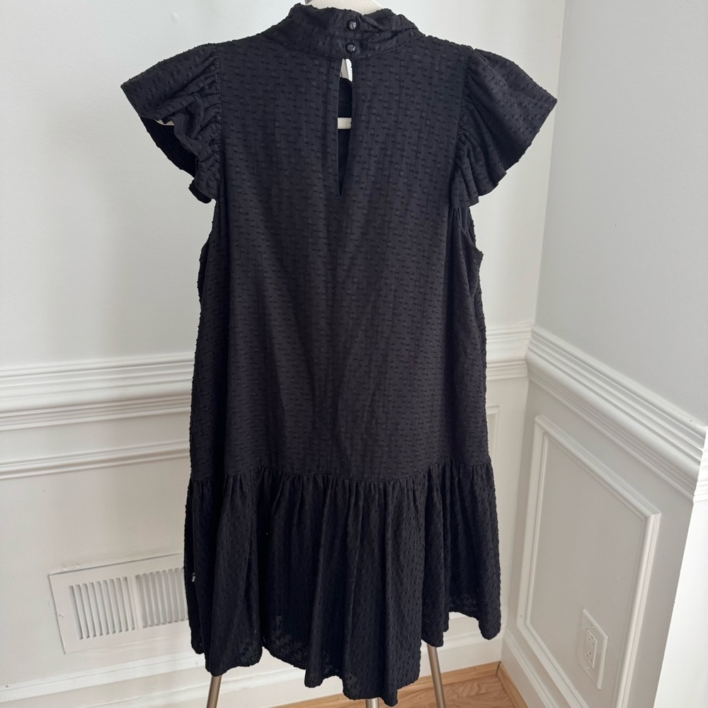 Anthropologie Corey Lynn Calter Black Roanne Mini Dress Medium 100% Cotton - Picture 4 of 7